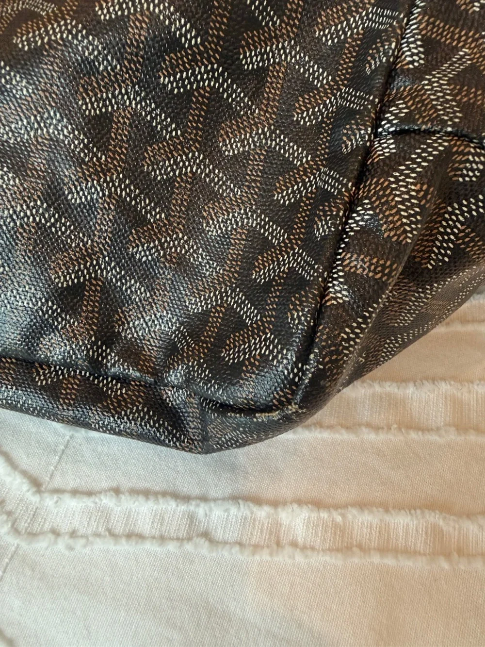 Authentic GOYARD ST. LOUIS TOTE PM, Black and Tan - Picture 6 of 15